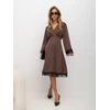 Italy Moda Sukienka-MI-SK-92477.18P-ciemny bezowy