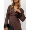 Italy Moda Sukienka-MI-SK-92477.18P-ciemny bezowy