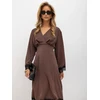 Italy Moda Sukienka-MI-SK-92477.18P-ciemny bezowy
