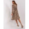 Italy Moda Suknelė-DHJ-SK-10536N-5.03P-juoda-smėlio spalvos