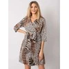 Italy Moda Suknelė-DHJ-SK-11092A-2.01P-juoda-smėlio spalvos