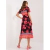 Italy Moda Suknelė-DHJ-SK-11331-5,19-juoda-raudona
