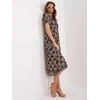 Italy Moda Suknelė-DHJ-SK-11331-7,71-juoda-smėlio spalvos