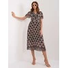 Italy Moda Suknelė-DHJ-SK-11331-7,71-juoda-smėlio spalvos