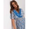 Italy Moda Suknelė-DHJ-SK-11331-7,71-mėlyna