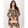 Italy Moda Suknelė-DHJ-SK-12220-2.14P-juoda-smėlio spalvos