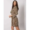Italy Moda Suknelė-DHJ-SK-13891B-2.72P-juoda-smėlio spalvos