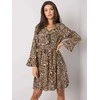 Italy Moda Suknelė-DHJ-SK-13891B-2.72P-juoda-smėlio spalvos