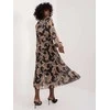 Italy Moda Suknelė-DHJ-SK-13928.42-juoda-smėlio spalvos
