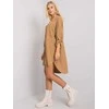 Italy Moda Suknelė-DHJ-SK-13938.02P-tamsiai smėlio spalvos