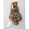 Italy Moda Suknelė-DHJ-SK-13965-1.61P-juoda-geltona