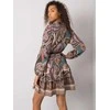 Italy Moda Suknelė-DHJ-SK-15053.61-juoda-smėlio spalvos