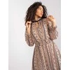 Italy Moda Suknelė-DHJ-SK-15177-1.04P-tamsiai smėlio spalvos
