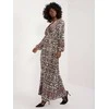 Italy Moda Suknelė-DHJ-SK-16656.13X-juoda-smėlio spalvos