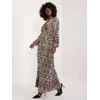 Italy Moda Suknelė-DHJ-SK-16656.13X-juoda-smėlio spalvos