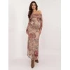 Italy Moda Suknelė-DHJ-SK-18702-1.13P-smėlio spalvos