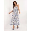 Italy Moda Suknelė-DHJ-SK-7772.25-balta-mėlyna