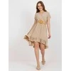Italy Moda Suknelė-DHJ-SK-8358.19-smėlio spalvos