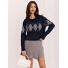 Italy Moda Sweter-IR-SW-57889.76-tamsiai mėlyna