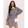 Italy Moda Sweter-IR-SW-A6-9618.29-pilka