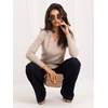 Italy Moda Sweter-IR-SW-BWE602.13P-smėlio spalva