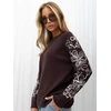 Italy Moda Sweter-IR-SW-C17123.98-ciemny ruda