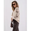 Italy Moda Sweter-IR-SW-C17123.98-jasny smėlio spalva