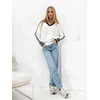 Italy Moda Sweter-IR-SW-G990.26-balta ir-tamsiai mėlyna