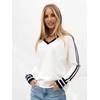 Italy Moda Sweter-IR-SW-G990.26-balta ir-tamsiai mėlyna
