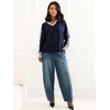 Italy Moda Sweter-IR-SW-G990.26-tamsiai mėlyna