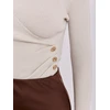Italy Moda Sweter-IR-SW-JK8688.79-jasny smėlio spalva
