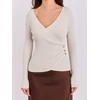 Italy Moda Sweter-IR-SW-JK8688.79-jasny smėlio spalva