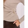 Italy Moda Sweter-IR-SW-JK8688.79-smėlio spalva