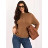 Italy Moda Sweter-IR-SW-K17003.99-camelowy