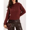 Italy Moda Sweter-IR-SW-K17003.99-ciemny raudona
