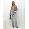 Italy Moda Sweter-IR-SW-QF3051.02-ciemny bezowy