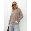 Italy Moda Sweter-IR-SW-QF3051.02-ciemny bezowy