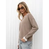 Italy Moda Sweter-IR-SW-QF3051.02-ciemny bezowy