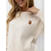 Italy Moda Sweter-IR-SW-QF3080.70-jasny smėlio spalva