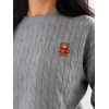 Italy Moda Sweter-IR-SW-QF3080.70-pilka