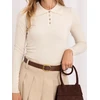 Italy Moda Sweter-IR-SW-QF6755.94-jasny smėlio spalva