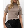 Italy Moda Sweter-IR-SW-QF9286.69-ciemny bezowy