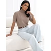 Italy Moda Sweter-IR-SW-QF9295-1.00-ciemny bezowy