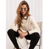 Italy Moda Sweter-IR-SW-QF9581.13-jasny smėlio spalva