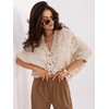 Italy Moda Sweter-IR-SW-RR323.91-smėlio spalva