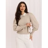 Italy Moda Sweter-IR-SW-YM926.13-smėlio spalva