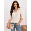 Italy Moda Sweter-IT-SW-2601.51-jasny smėlio spalva