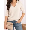 Italy Moda Sweter-IT-SW-2601.51-jasny smėlio spalva