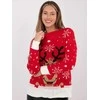 Italy Moda Sweter-MI-SW-0212.89-raudona
