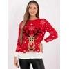 Italy Moda Sweter-MI-SW-0212.89-raudona
